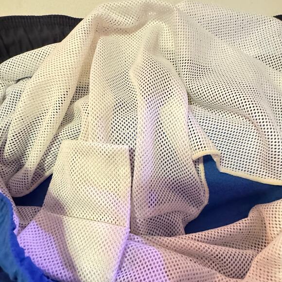 SPEEDO Men’s Blue and White Medium Swim Trunks - Picture 5 of 7